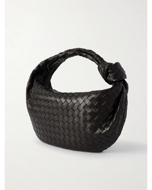 Bottega Veneta Black Jodie Small Intrecciato Leather Tote