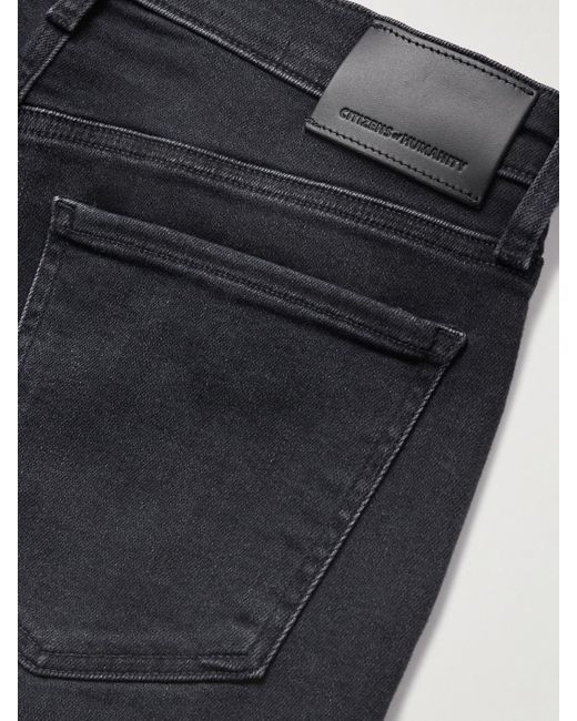 Citizens of Humanity Blue Lyra Frayed Cropped High-Rise Wide-Leg Jeans