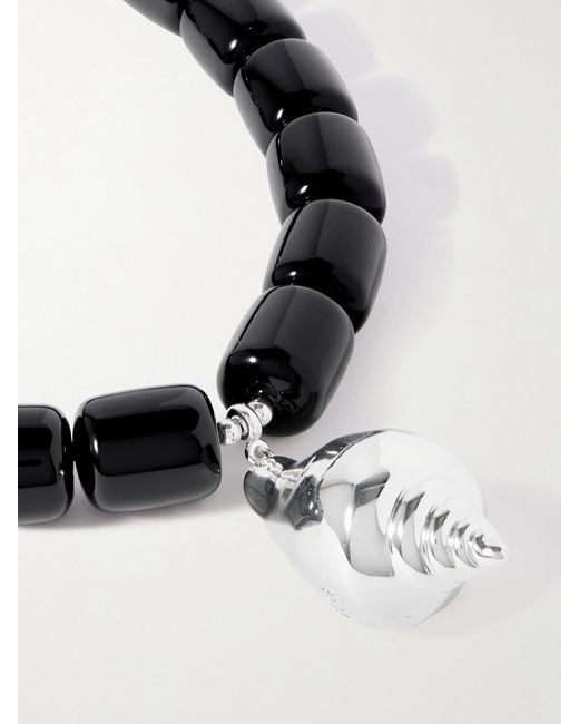 Julietta Black Ponza-Plated Resin Necklace