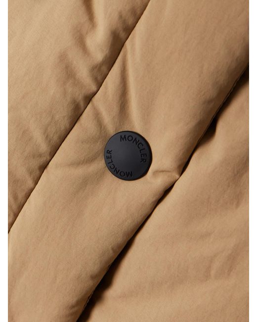Moncler Natural Arolla Hooded Appliquéd Quilted Shell Down Vest