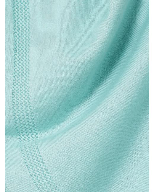 DIOTIMA Green Brompton Pointelle-Trimmed Cashmere Midi Skirt