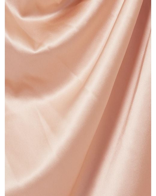 Rosamosario Pink Classic Love Nachthemd Aus Seidensatin Und Spitze