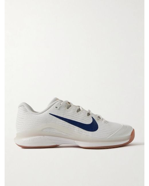 Nike White Vapor 12 Sneakers Aus Mesh Mit Gummibesätzen