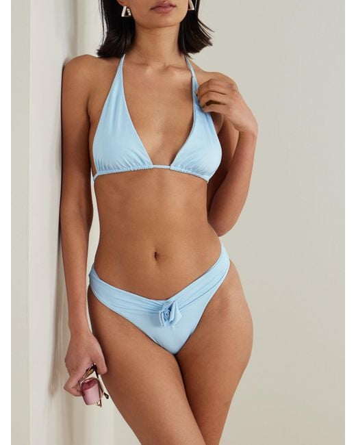 Maygel Coronel Blue Malanga Triangel-Bikini Mit Applikation