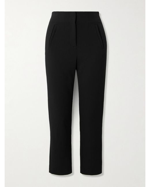 Veronica Beard Black Stila Verkürzte Hose Mit Geradem Bein Aus Crêpe