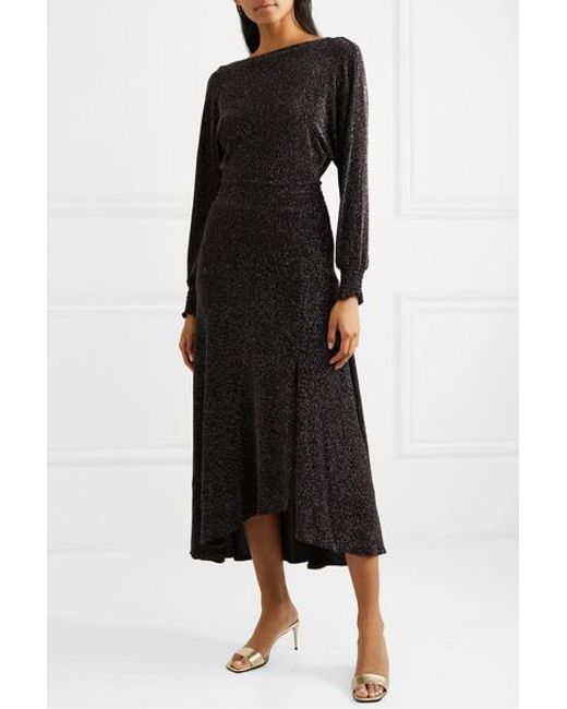 Maje Rio Metallic Stretch-jersey Midi 