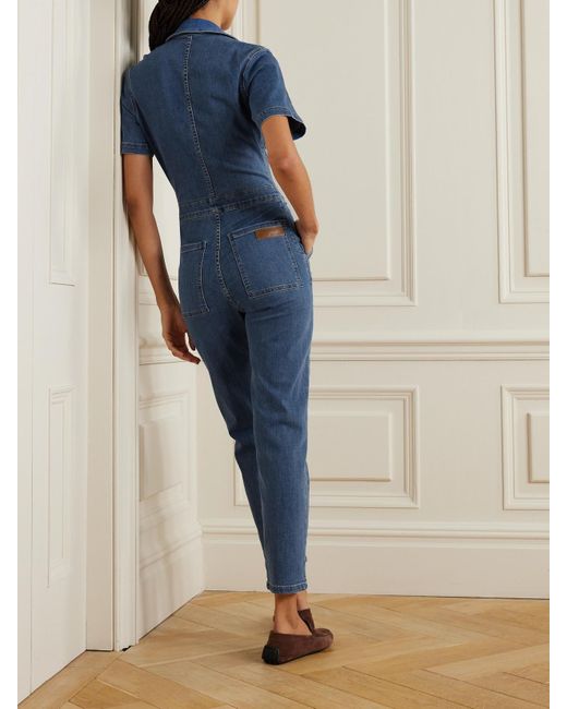 Rivet Utility Blue Rebel Denim Jumpsuit