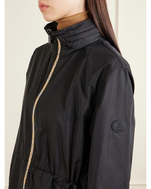 Burberry Black Hooded Shell Jacket