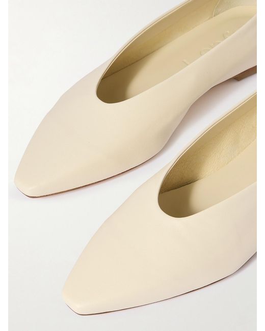 Aeyde Natural Betty Leather Ballet Flats