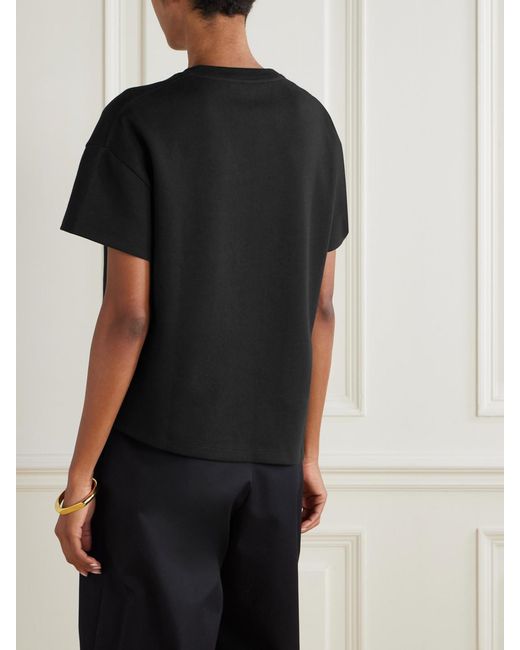Loewe Black Anagram Asymmetric Cotton-Blend Jersey T-Shirt