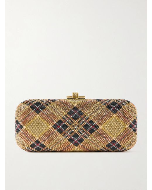 Judith Leiber Natural Long Slide Crystal-Embellished-Tone Clutch