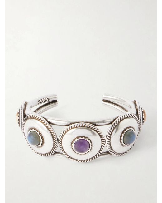 Isabel Marant Natural Lam-Tone Stone Cuff