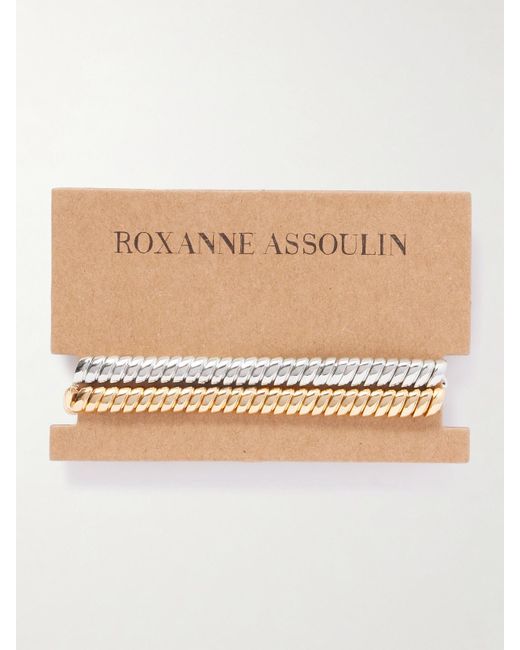 Roxanne Assoulin Natural The Double Cobra Set Of Two And-Tone Bracelets