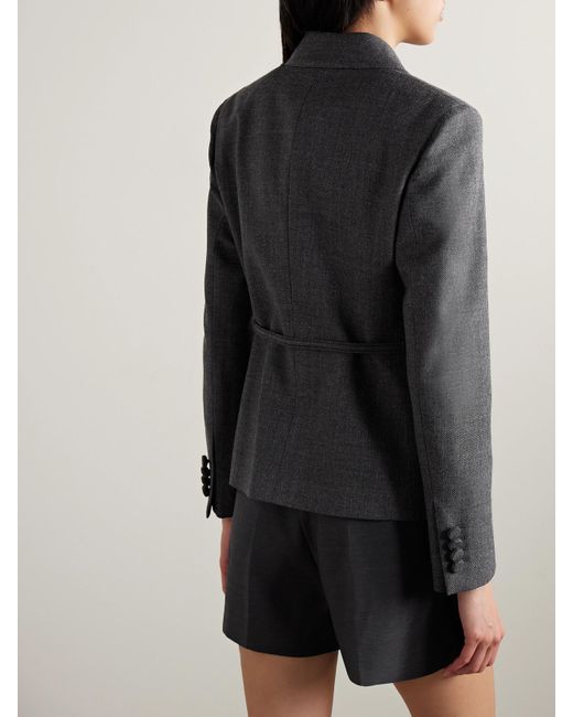 Gucci Black Blazer Aus Grain De Poudre Aus Wolle