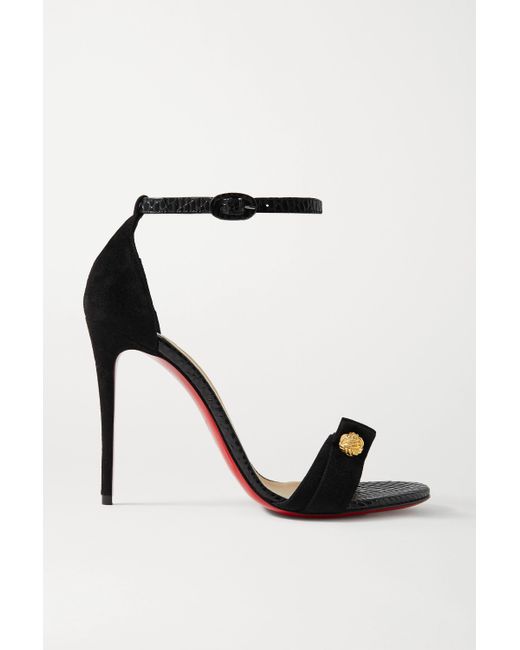 Christian Louboutin Stanisandal 100 Suede And Lizard effect