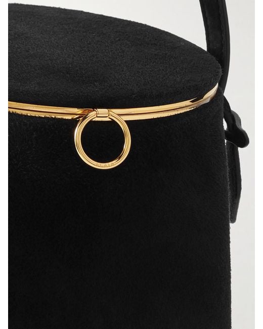 Sac Porté Épaule En Daim La Canette Small Alaïa en coloris Black
