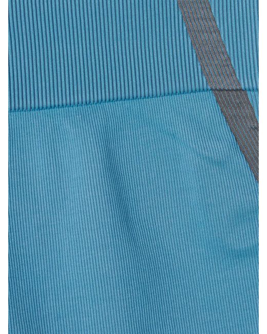 On Shoes Blue Studio Shorts Aus Geripptem Stretch-Material
