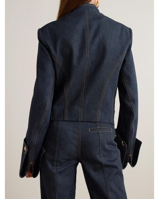 Zimmermann Blue Button-Embellished Denim Jacket