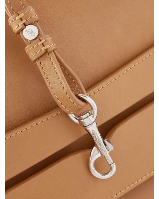 J.W. Anderson Brown Loafer Whipstitched Leather Shoulder Bag