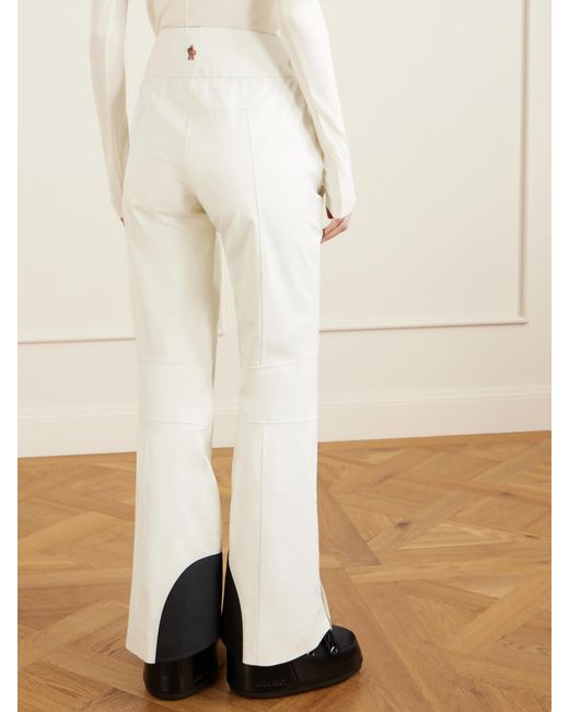 Moncler White Flared Ski Pants