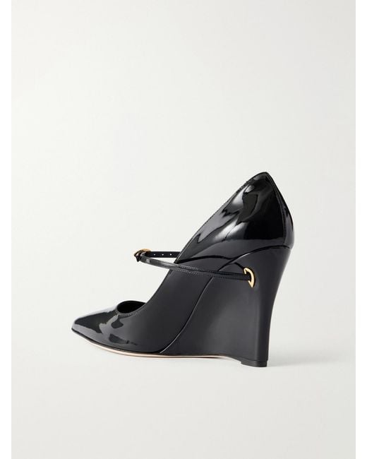 JENNIFER CHAMANDI Black Lorenzo 105 Patent-Leather Pumps