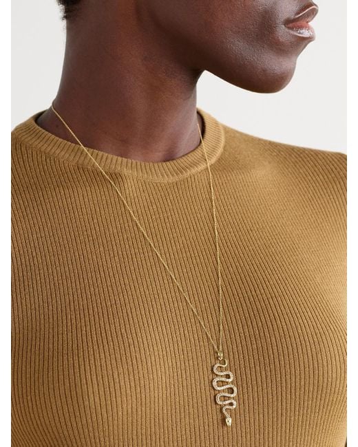 Ileana Makri Natural Mamba 18-Karat Diamond Necklace