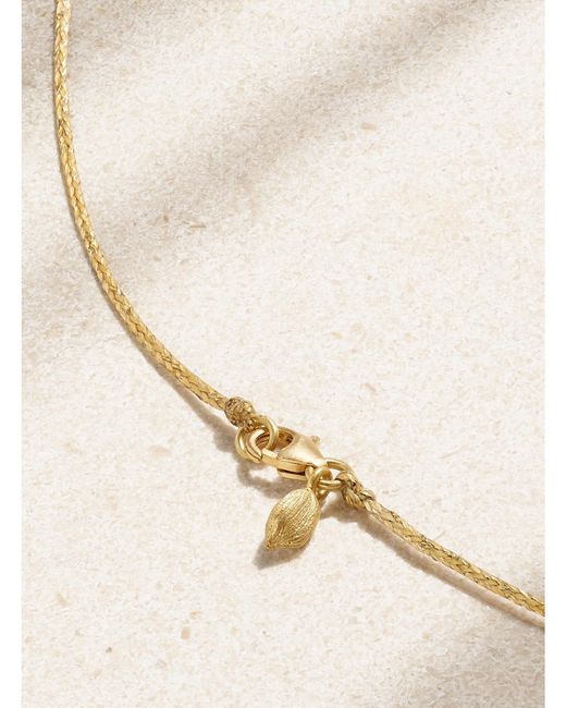 Pippa Small Natural 18-Karat, Cord And Sapphire Necklace