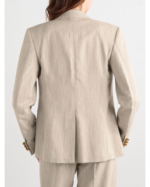 Bottega Veneta Natural Blazer Aus Canvas Mit Verzierungen