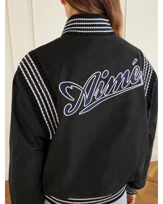 Aimé Leon Dore Green Reversible Knit Bomber