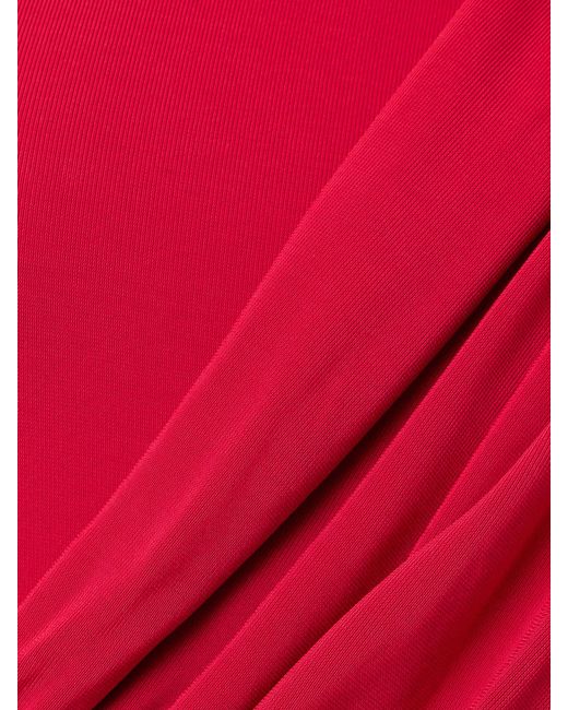 Isabel Marant Red Georgia Ruched Draped Jersey Mini Dress