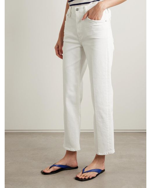 Citizens of Humanity White The Palma High-Rise Straight-Leg Jeans
