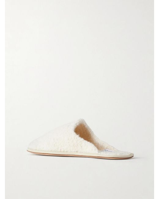 Gabriela Hearst Natural Bristol Cashmere Slip-On Flats