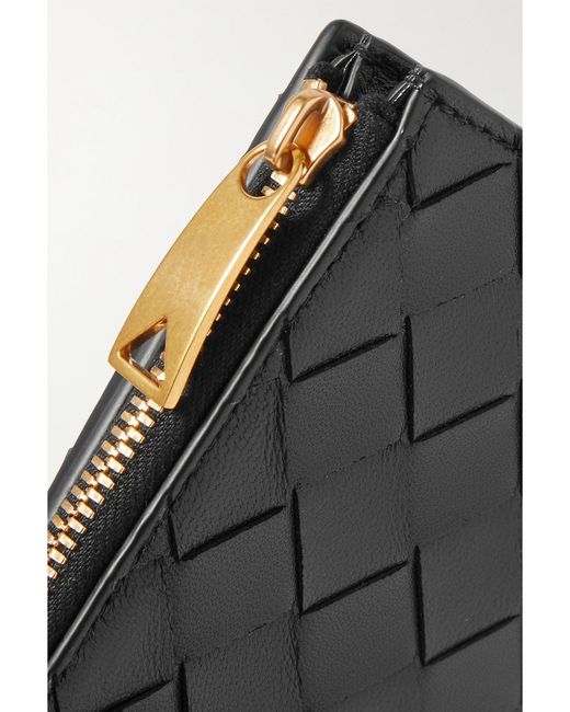 Bottega Veneta Black Intrecciato Leather Wallet