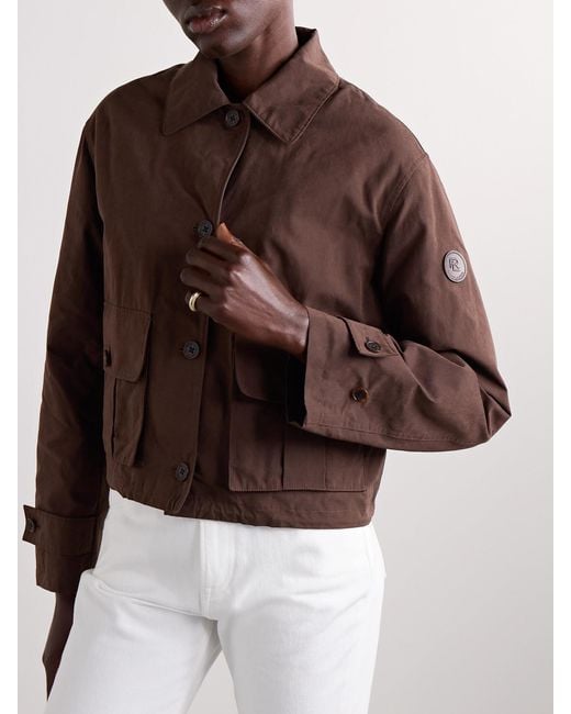 Ralph Lauren Brown Katie Padded Brushed Cotton-Blend Jacket