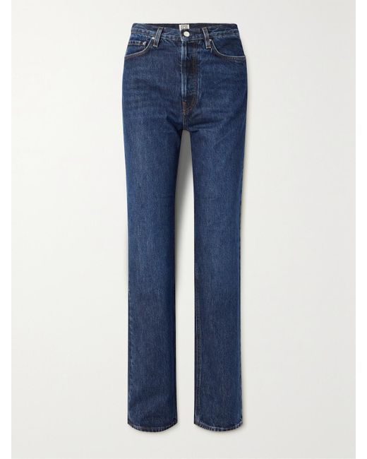 Totême Blue Net Sustain High-Rise Straight-Leg Jeans