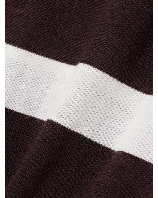 Proenza Schouler Black Gia Striped Wool And Silk-Blend Sweater