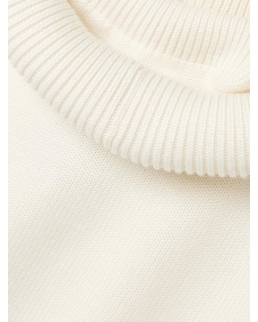 Alaïa Natural Wool Hooded Sweater