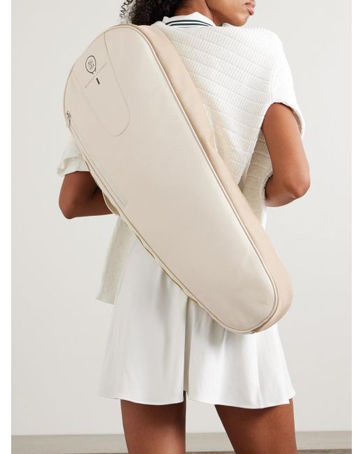 Brunello Cucinelli Natural Leather And Mesh Tennis Racket Bag