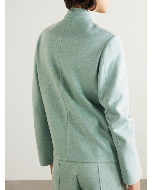 Loro Piana Green Mini Spagna Cashmere-Blend Jacket