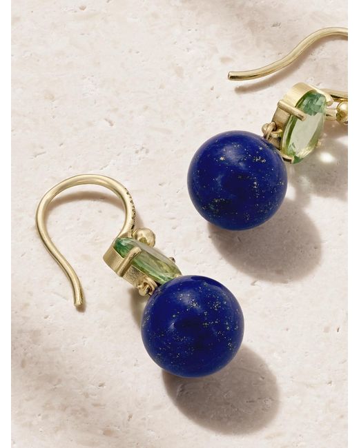 Irene Neuwirth Blue Gumball 18-Karat Multi-Stone Earrings
