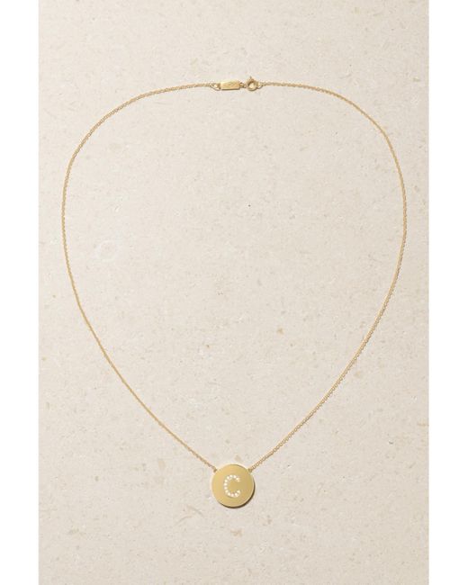 Jennifer Meyer Natural Initial 18-Karat Diamond Necklace
