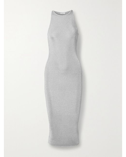 A.L.C. White Ashley Midikleid Aus Metallic-Strick
