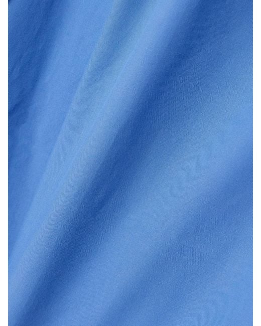 D'Estree Blue Irving Midirock Aus Baumwollpopeline Mit Falten