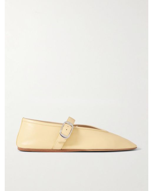 Le Monde Beryl Stella Leather Mary Jane Ballet Flats in Natural | Lyst
