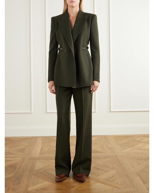 Gabriela Hearst Black Epona Embellished Virgin Wool Blazer