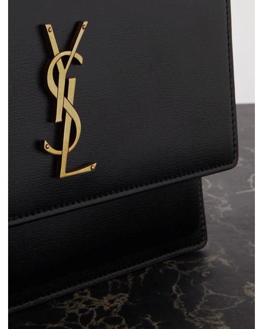 Saint Laurent Black Sunset Medium Leather Shoulder Bag