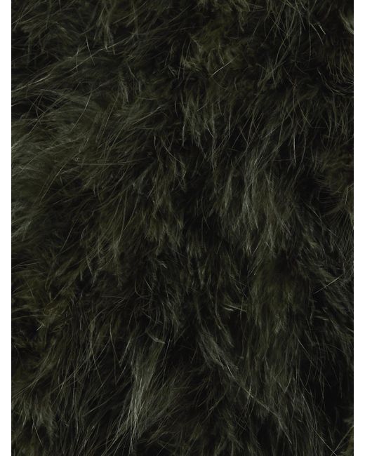 Yves Salomon Black Cropped Feather Jacket