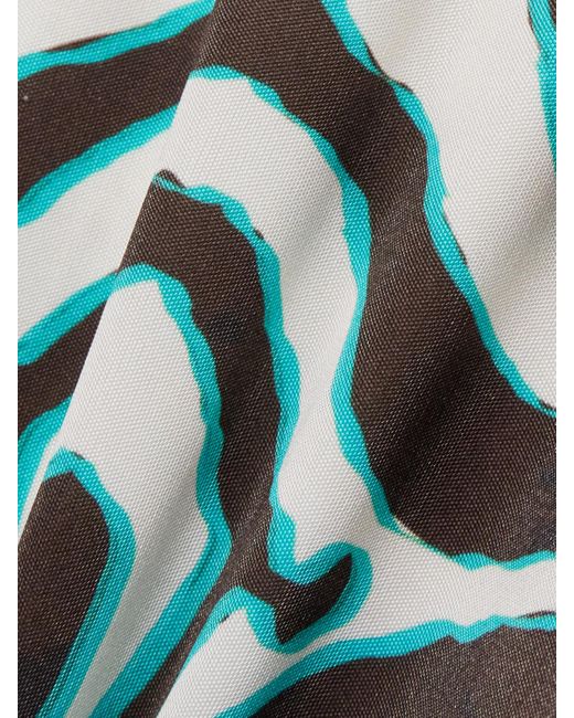 Siedres Green Magy Maxikleid Aus Satin Mit Zebraprint Und Cut-Out