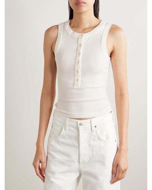 Citizens of Humanity Natural Caralyn Ribbed Jersey Tank