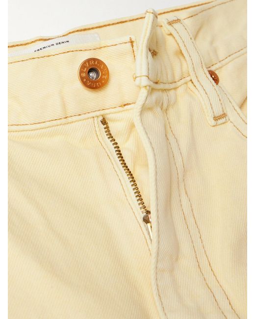SLVRLAKE Denim Natural London Cropped High-Rise Straight-Leg Jeans